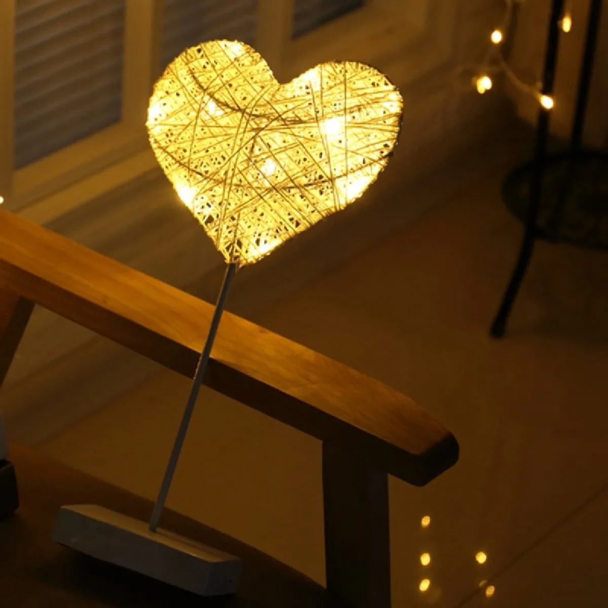 Wewoo Guirlande LED Rotin Coeur