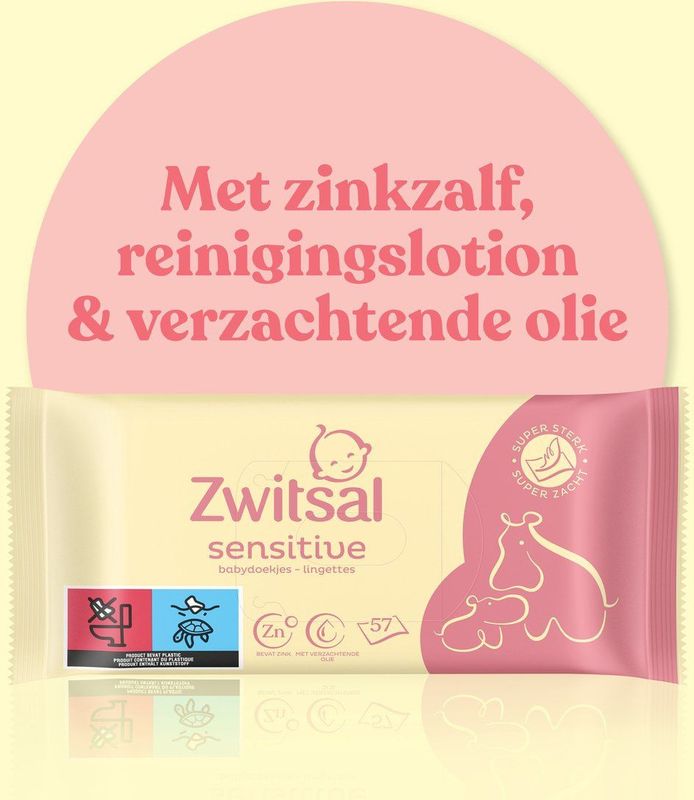 Zwitsal - Sensitive - Billendoekjes - Voordeelverpakking - 855 Billendoekjes