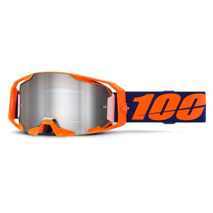 Masque cross 100% ARMATIC - Ecran Mirror Silver 2025 - Orange