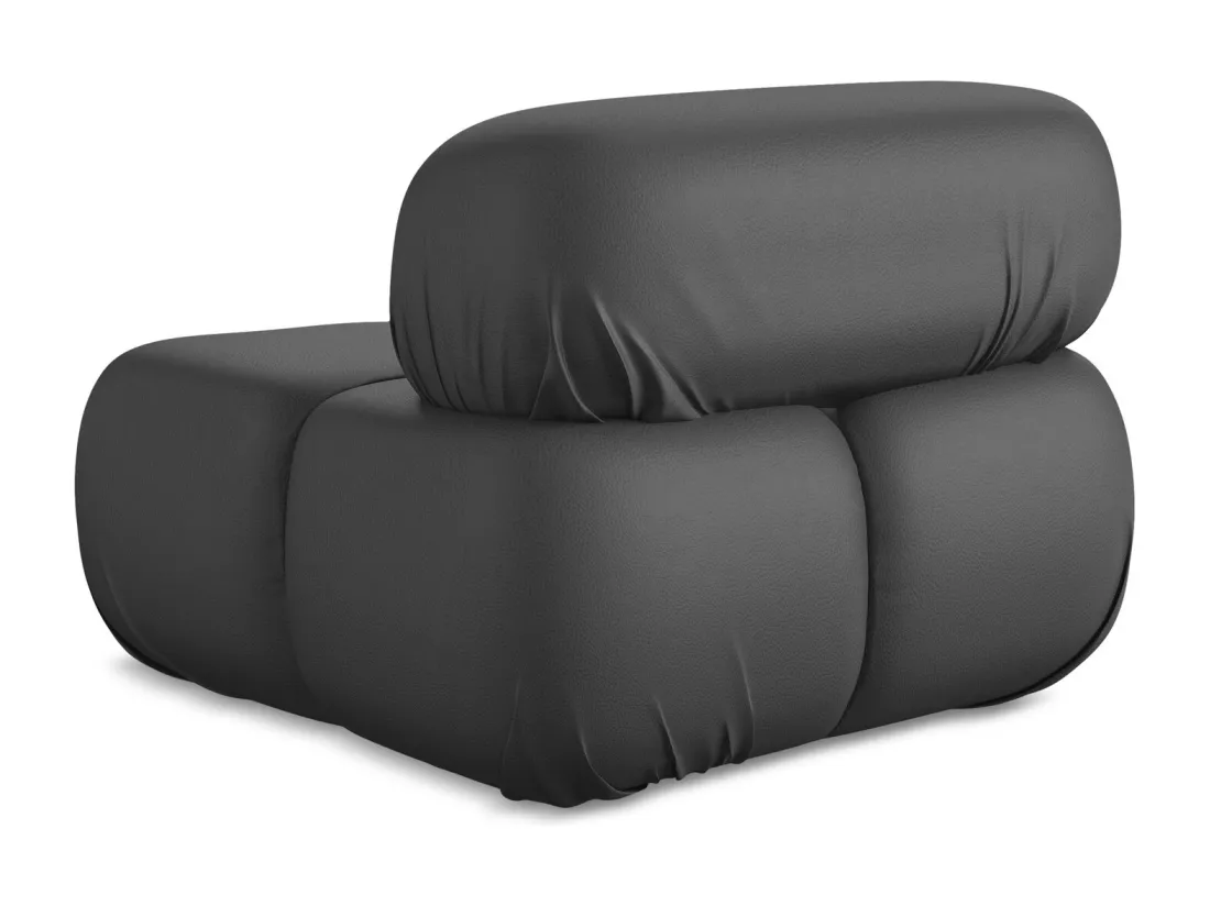 Fauteuil en Cuir artificiel - gris - LOKUA