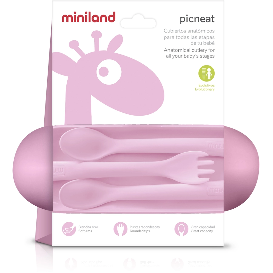 miniland picneat Besteckset pink