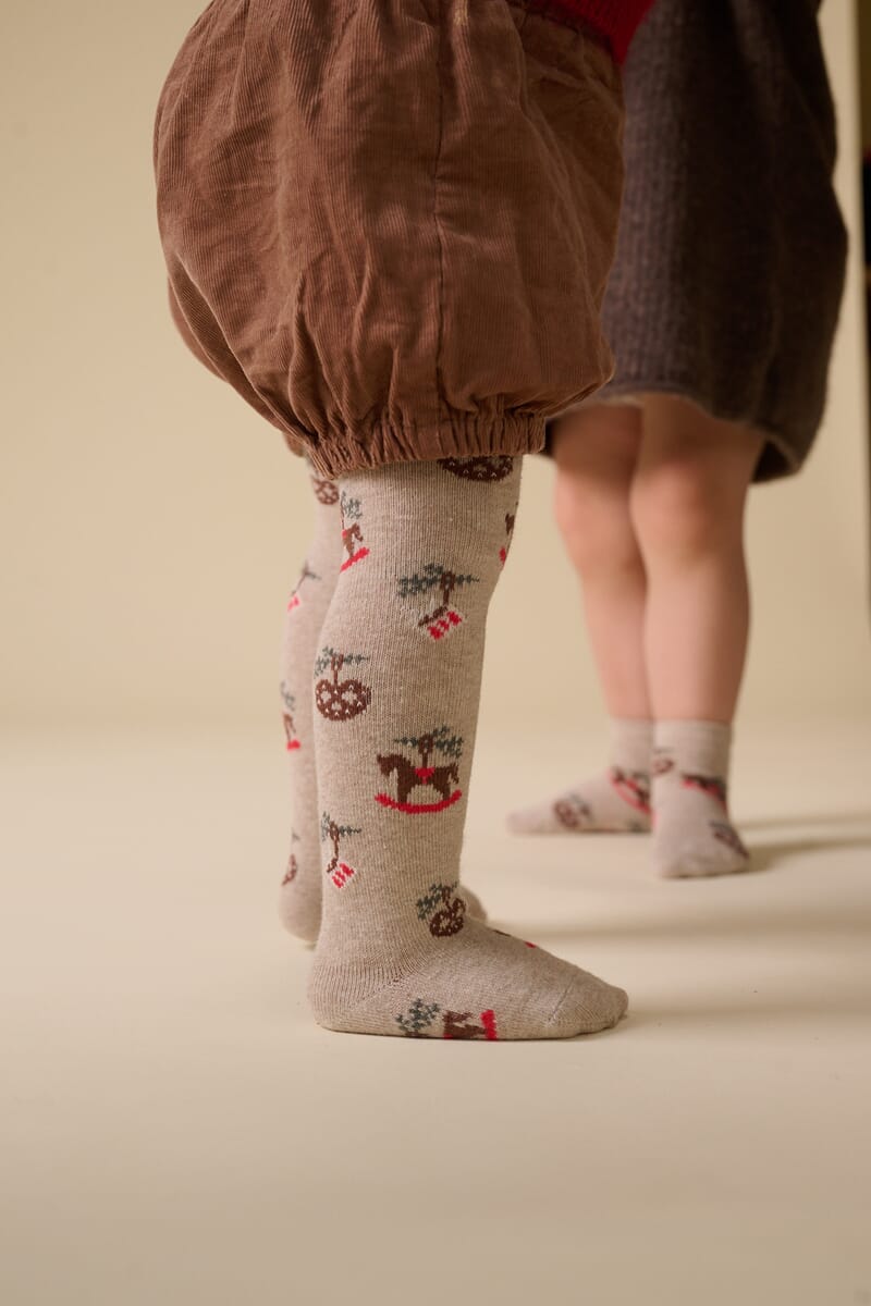 Julle Tights beige melange - MP - Rumpetroll