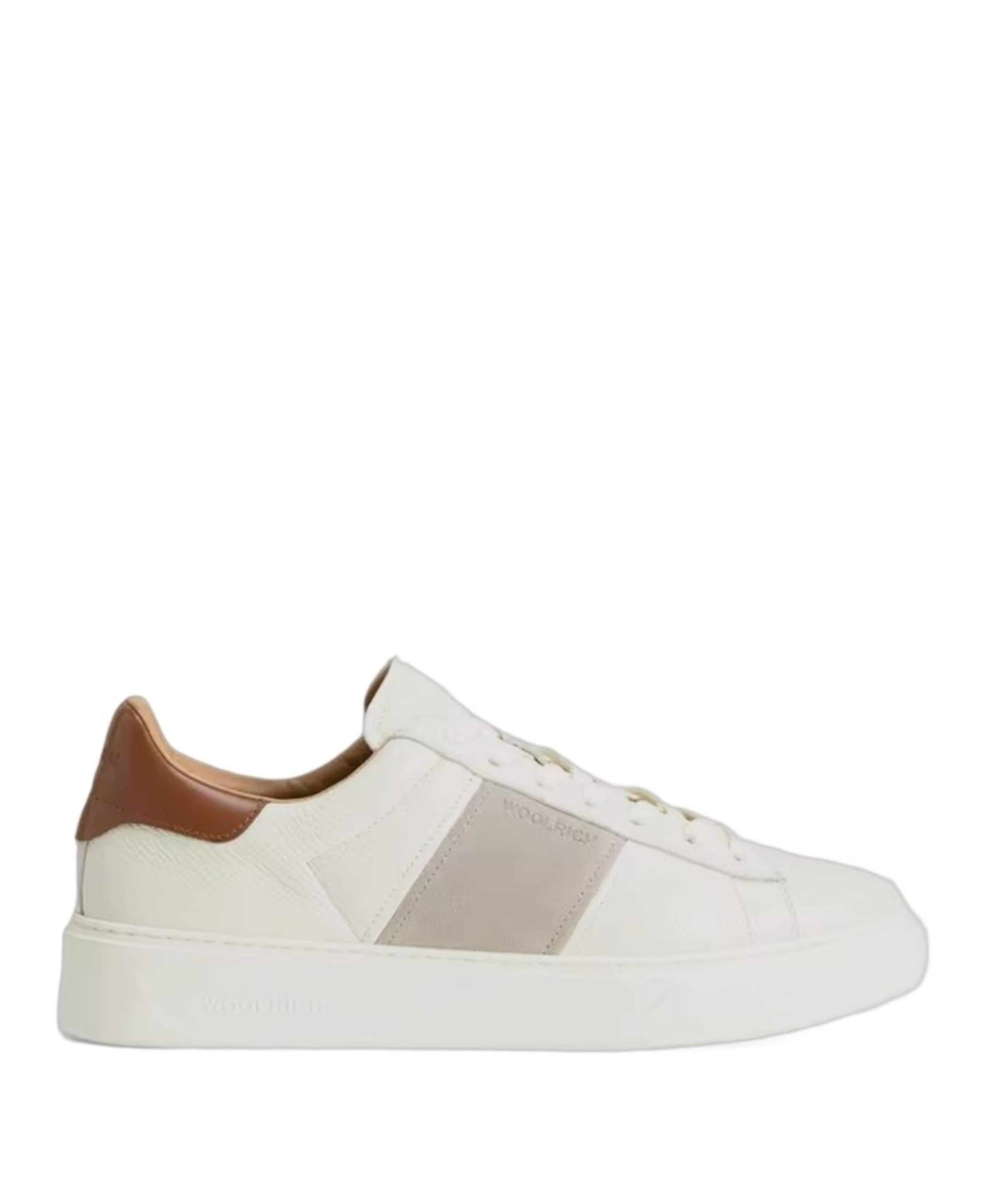 Woolrich CLASSIC COURT BAND MAN heren sneakers ecru