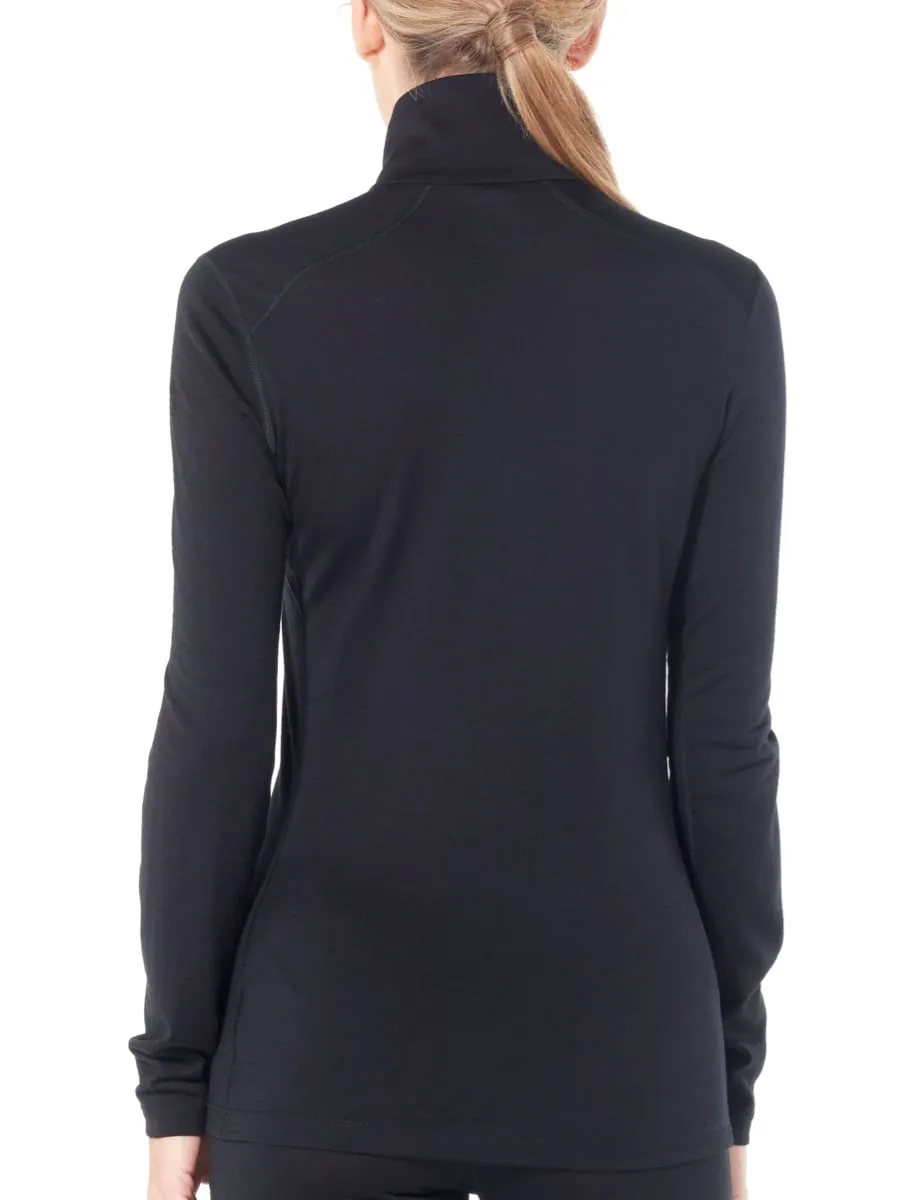 Icebreaker Women's 200 Oasis Longsleeve Half Zip Black