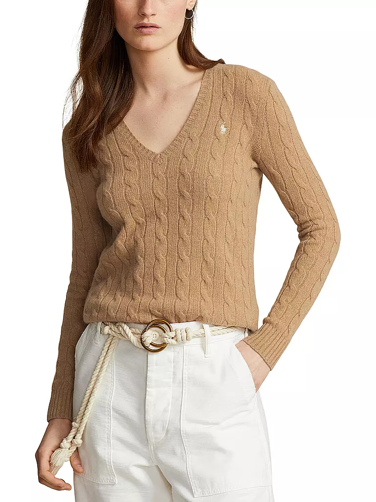 POLO RALPH LAUREN Pullover Slim Fit KIMBERLY camel
