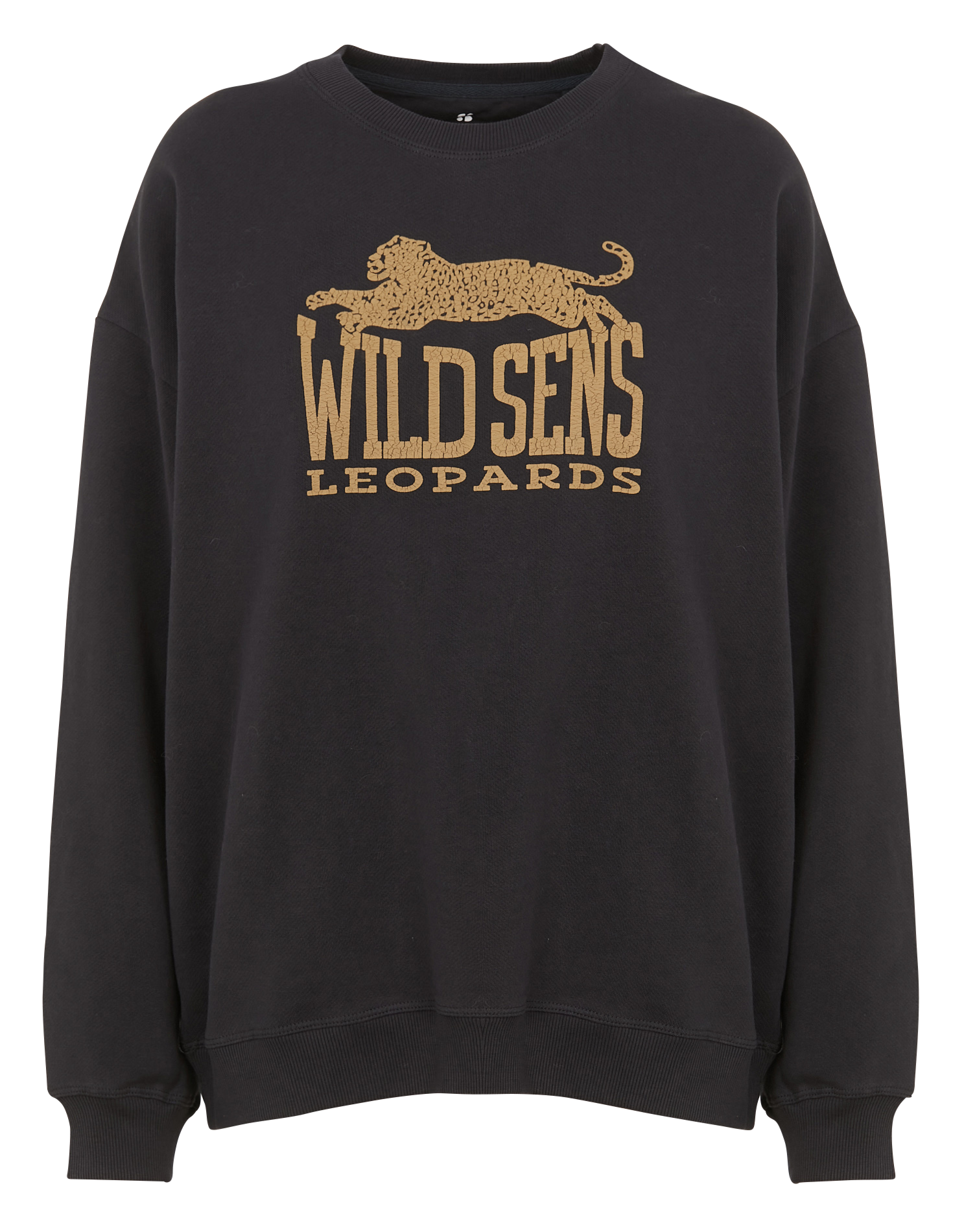 DUDE - Sweat col rond sérigraphié en coton | Noir