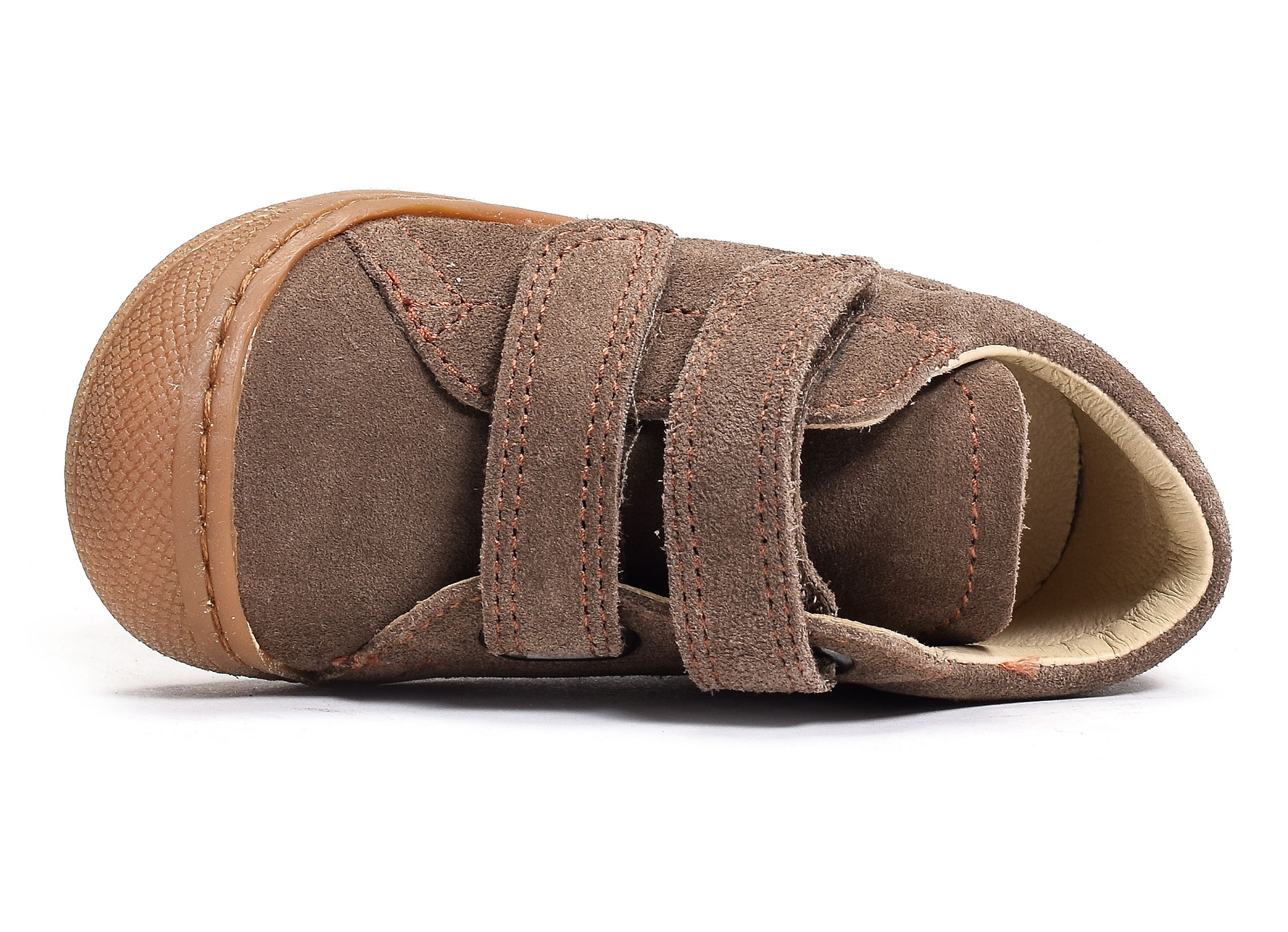 Cocoon boy velcro velours marron