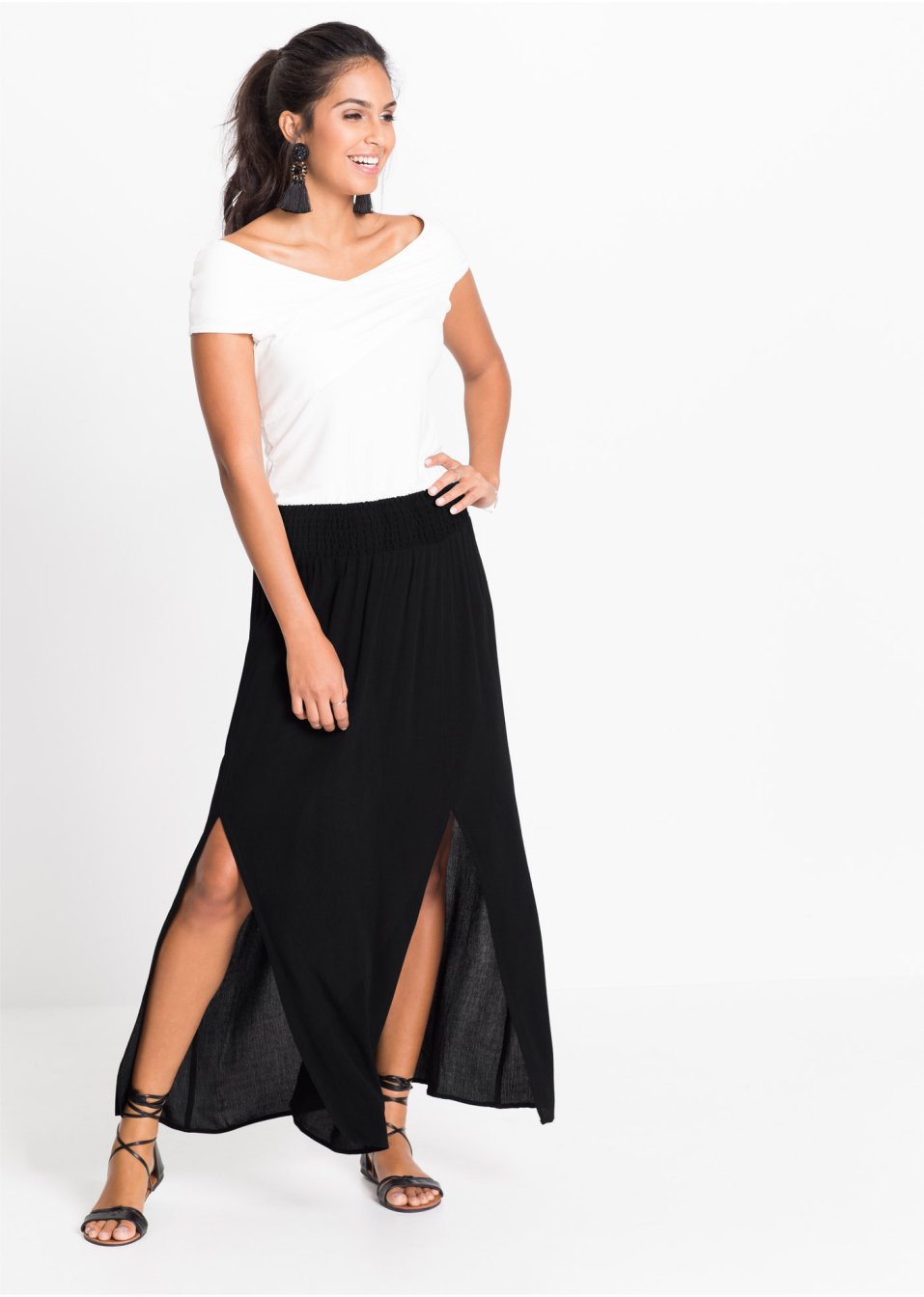 Jupe maxi longue avec fentes