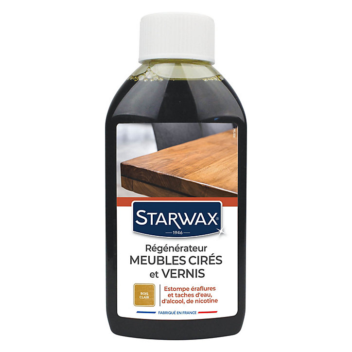 Régénérateur meubles cirés ou vernis bois clair Starwax 200ml