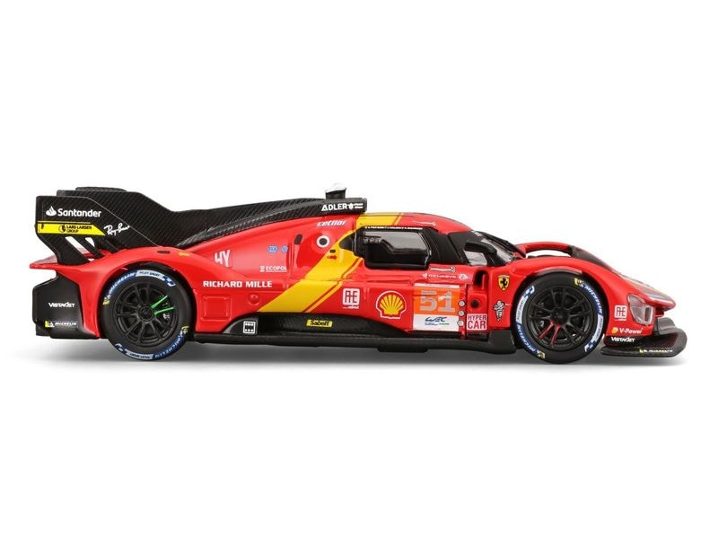 BBurago Ferrari Racing 499P LMH 2023 Rot 1:43 Sammlermodell im Massstab 1:43