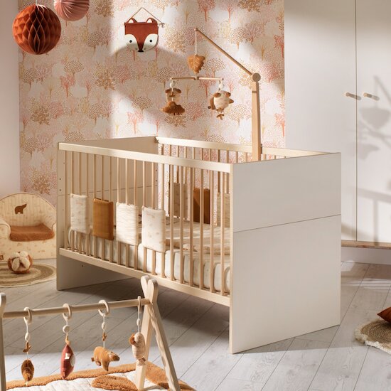 Camille Lit évolutif   Crème Chêne Doré        70 x 140 cm   de               Sauthon Baby's Sweet Home