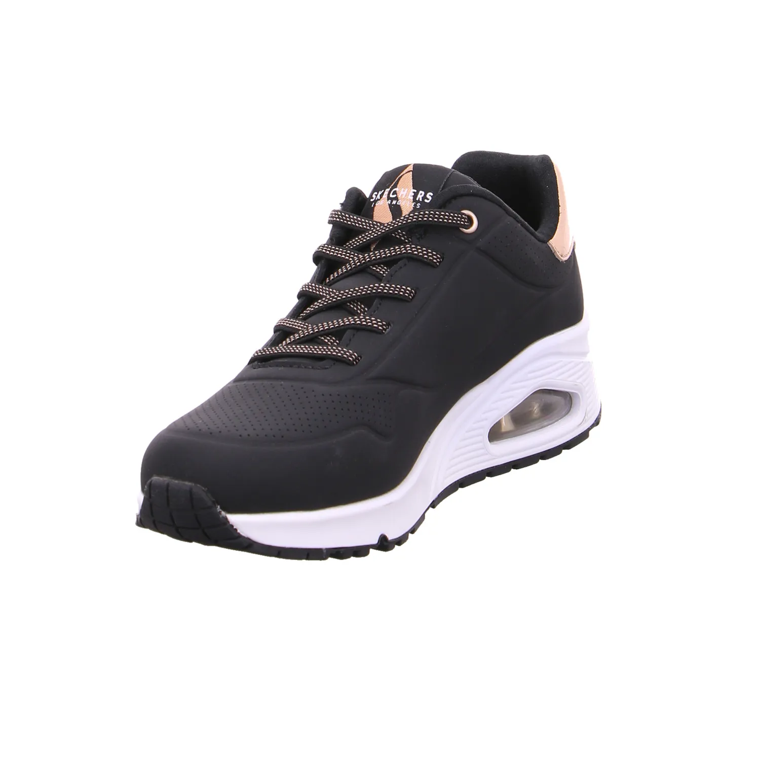 SKECHERS Sneaker Schwarz Lederimitat  mit Memory Foam