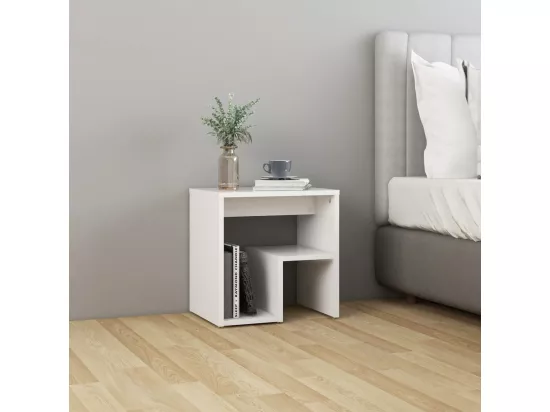 Table de chevet Blanc 40x30x40 cm Aggloméré