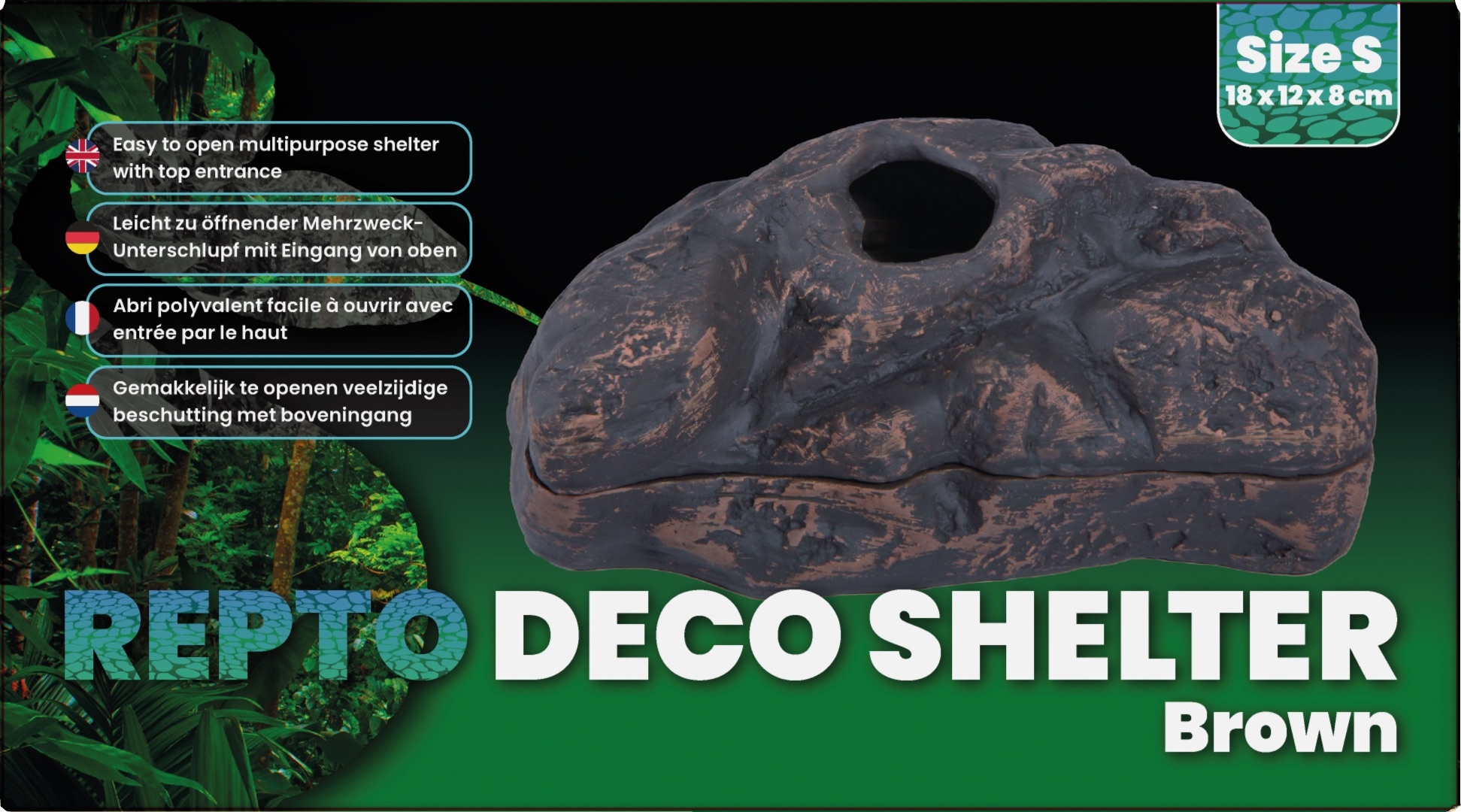 Repto Terrarium Deco Schuilplaats Bruin S