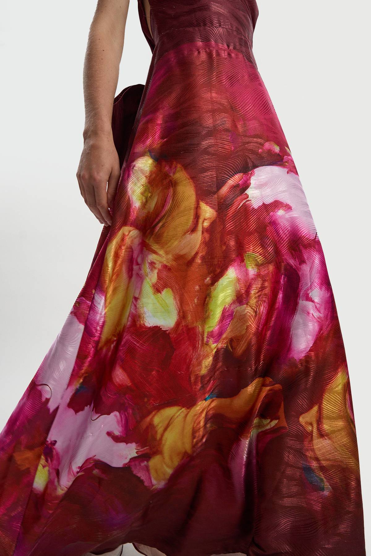 KarenMillen Lily Macrae - Robe de Bal Tissée Texturée à Bretelles
