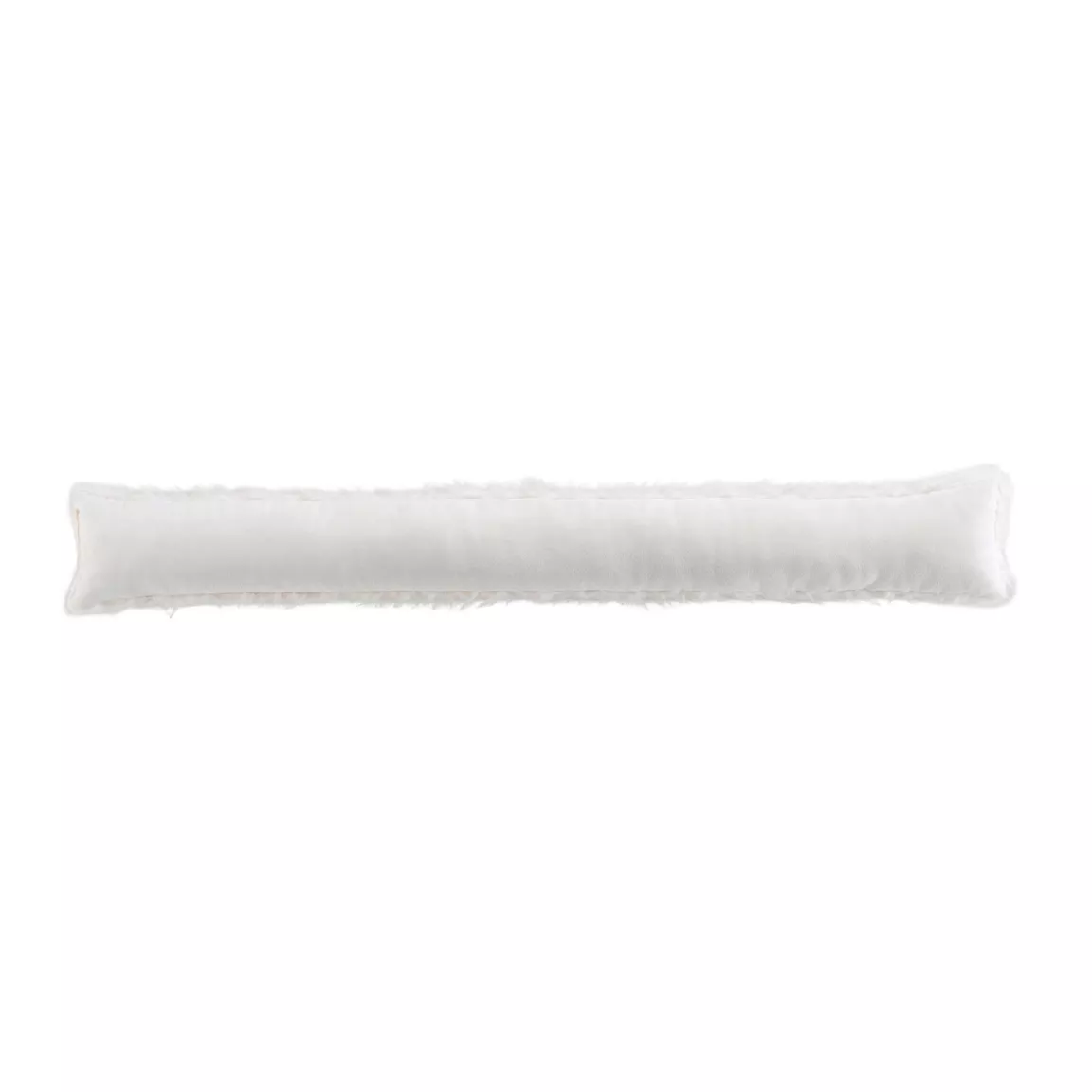 Coussin bas de porte fausse fourrure (80 x 10 cm) Mouton Ecru