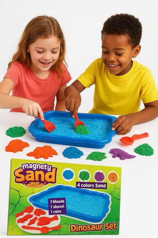 Magnetic Sand Dinosaurus set - Speelzand - Inclusief accessoires
