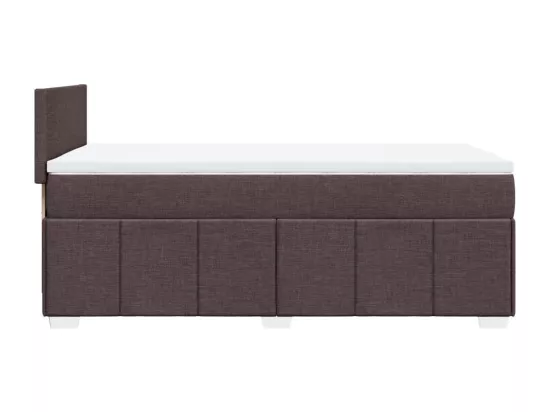 Sommier à lattes de lit avec matelas Marron foncé 90x190 cm
