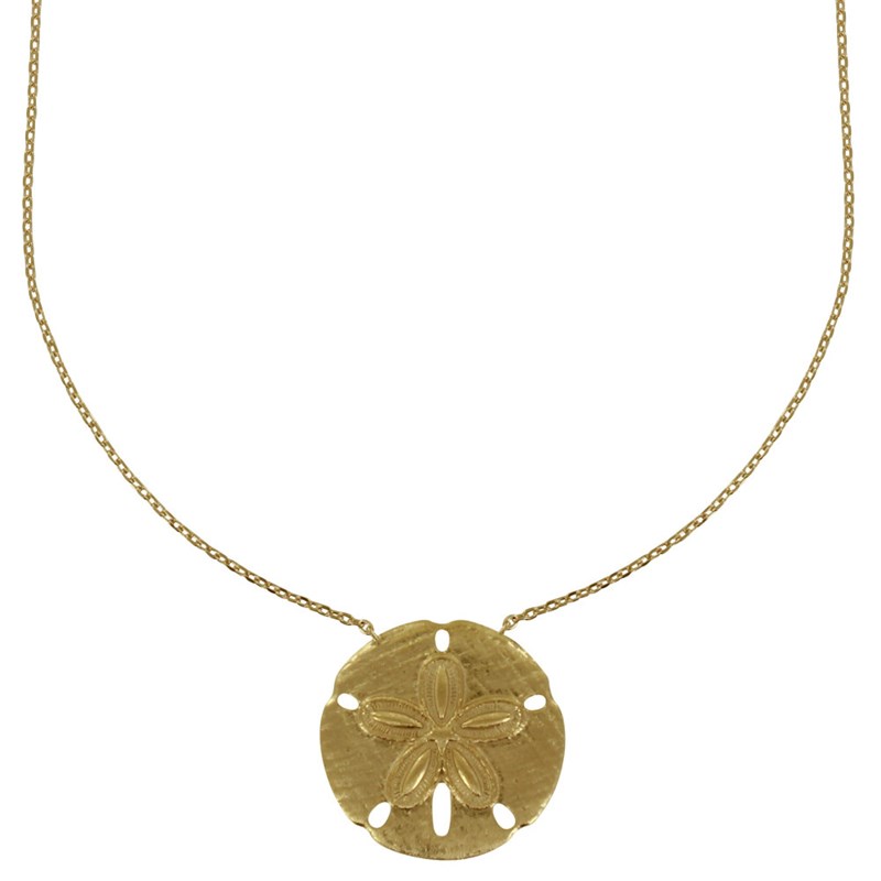 Collier Plaqué Or Dollar des Sables Rond