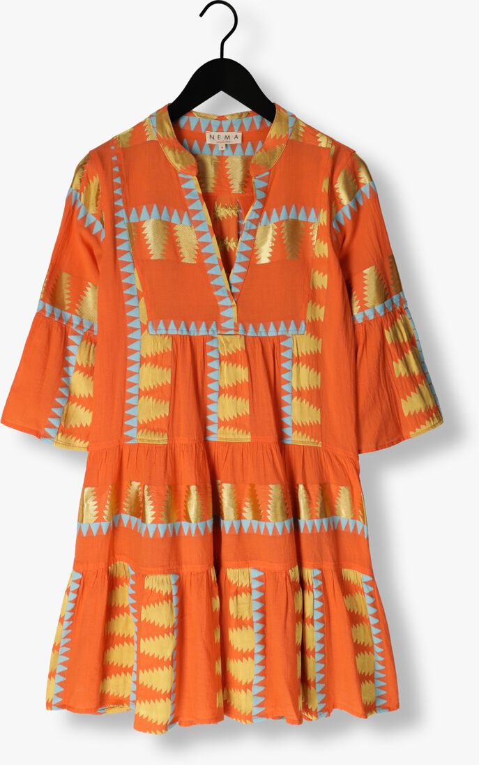 NEMA oranje nema mini jurk zadie