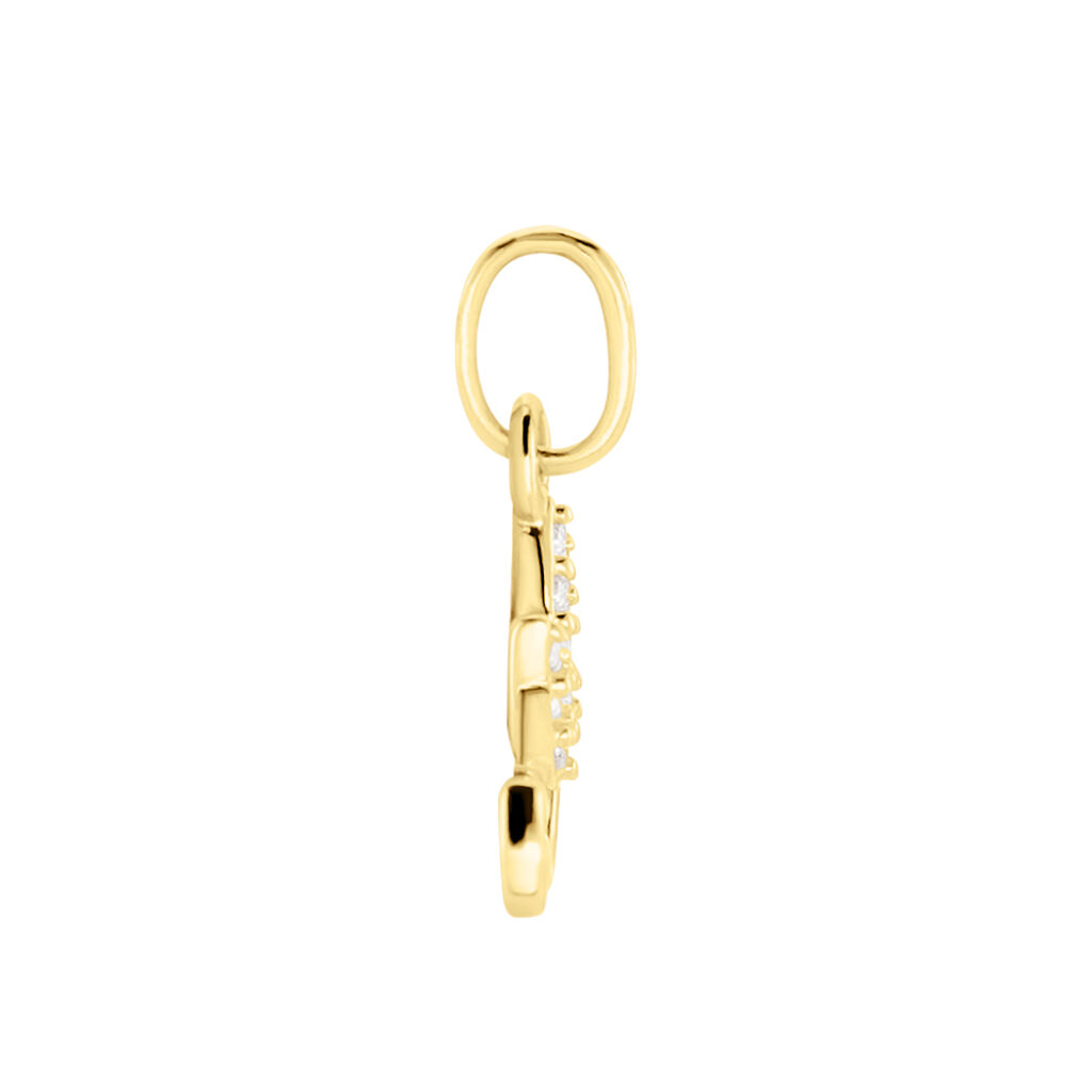 Pendentif Columnia Or Jaune Oxyde De Zirconium