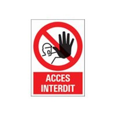 Pickup - Panneau Accès interdit - 230 x 330 mm