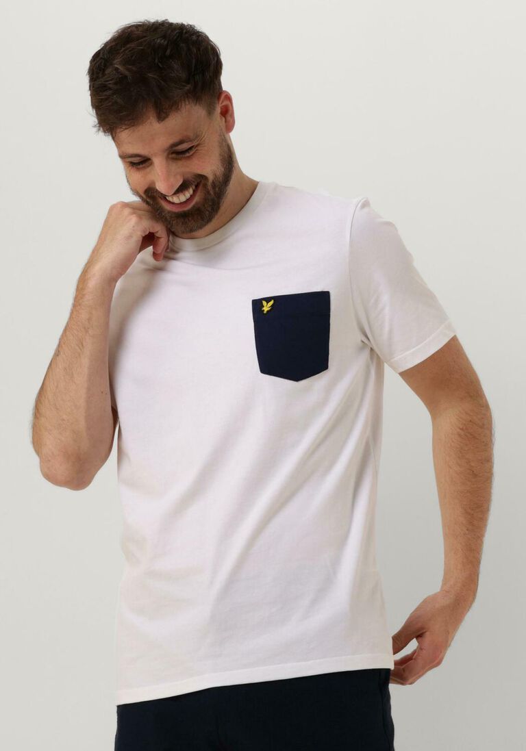 LYLE & SCOTT witte lyle & scott t-shirt contrast pocket t-shirt
