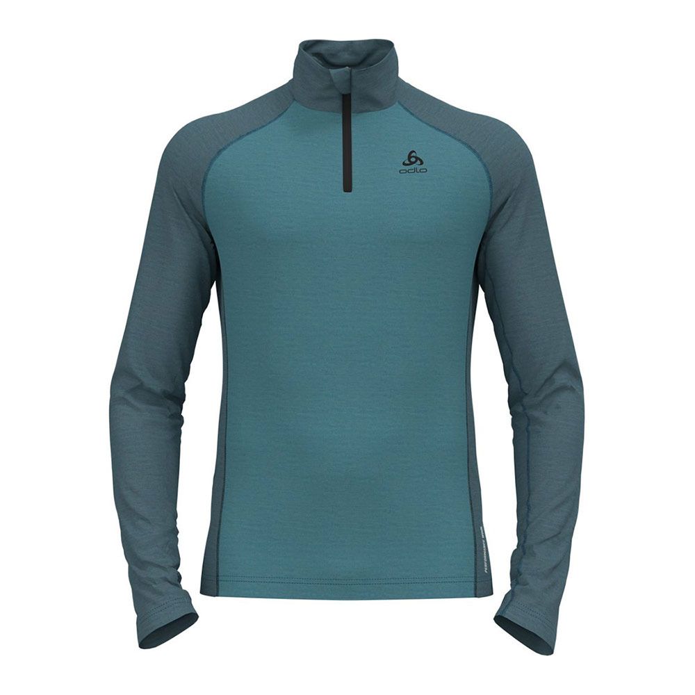 Odlo NATURAL PERFORMANCE PW 150 - Sous-couche Homme saxony blue/deep dive melange