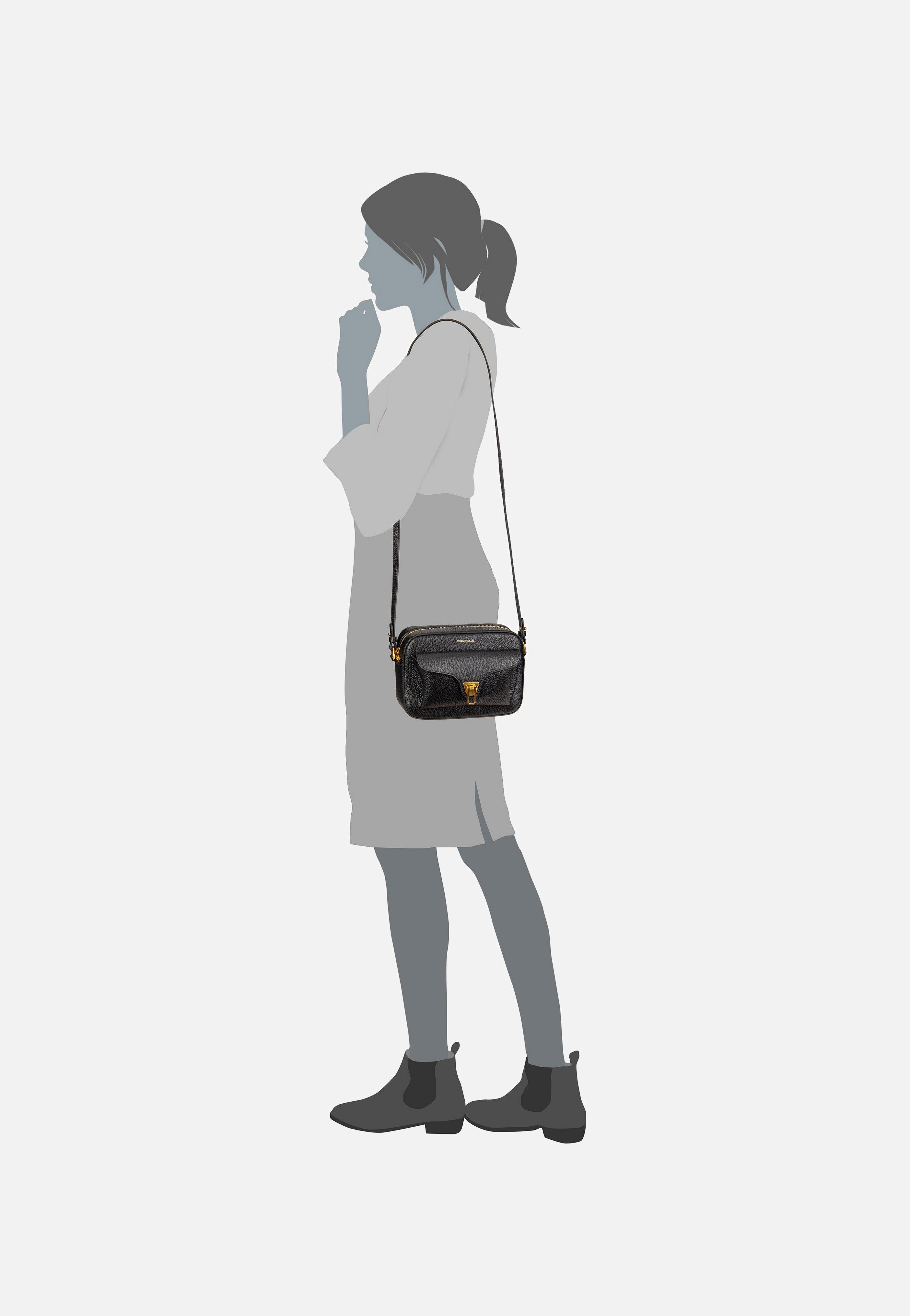 Coccinelle Beat Soft 1502 Noir - Crossbody Bag