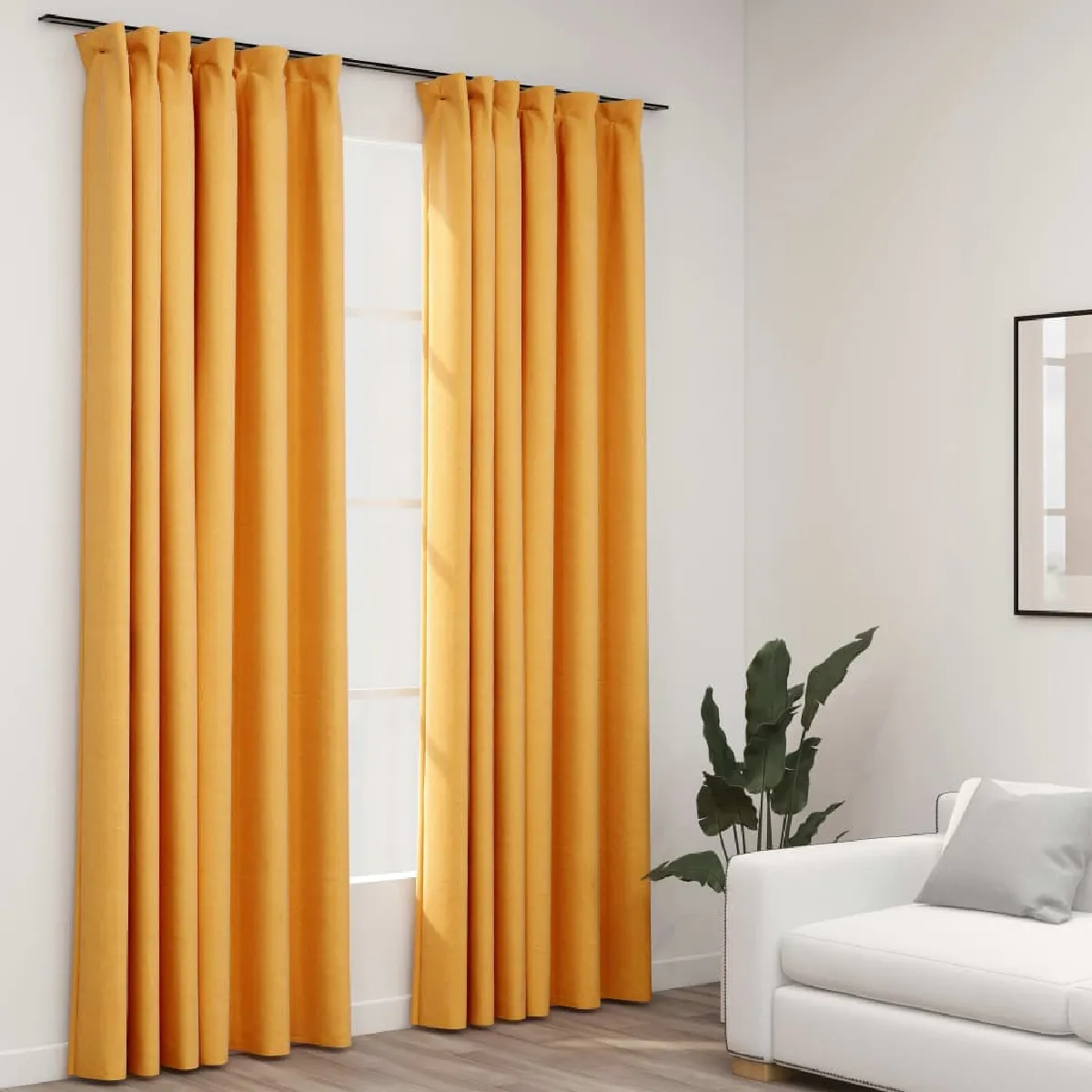 VidaXL Rideaux occultants 2 pcs Jaune