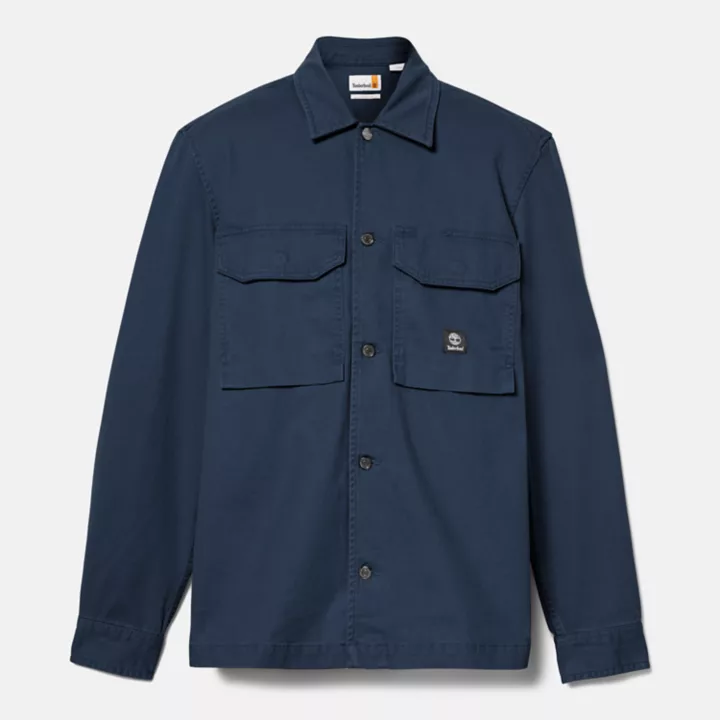 Surchemise aspect délavé pour homme en bleu foncé
