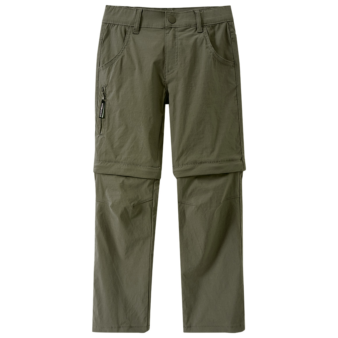 Yigga Kinder Trekking-Hose mit Zippertasche dunkeloliv