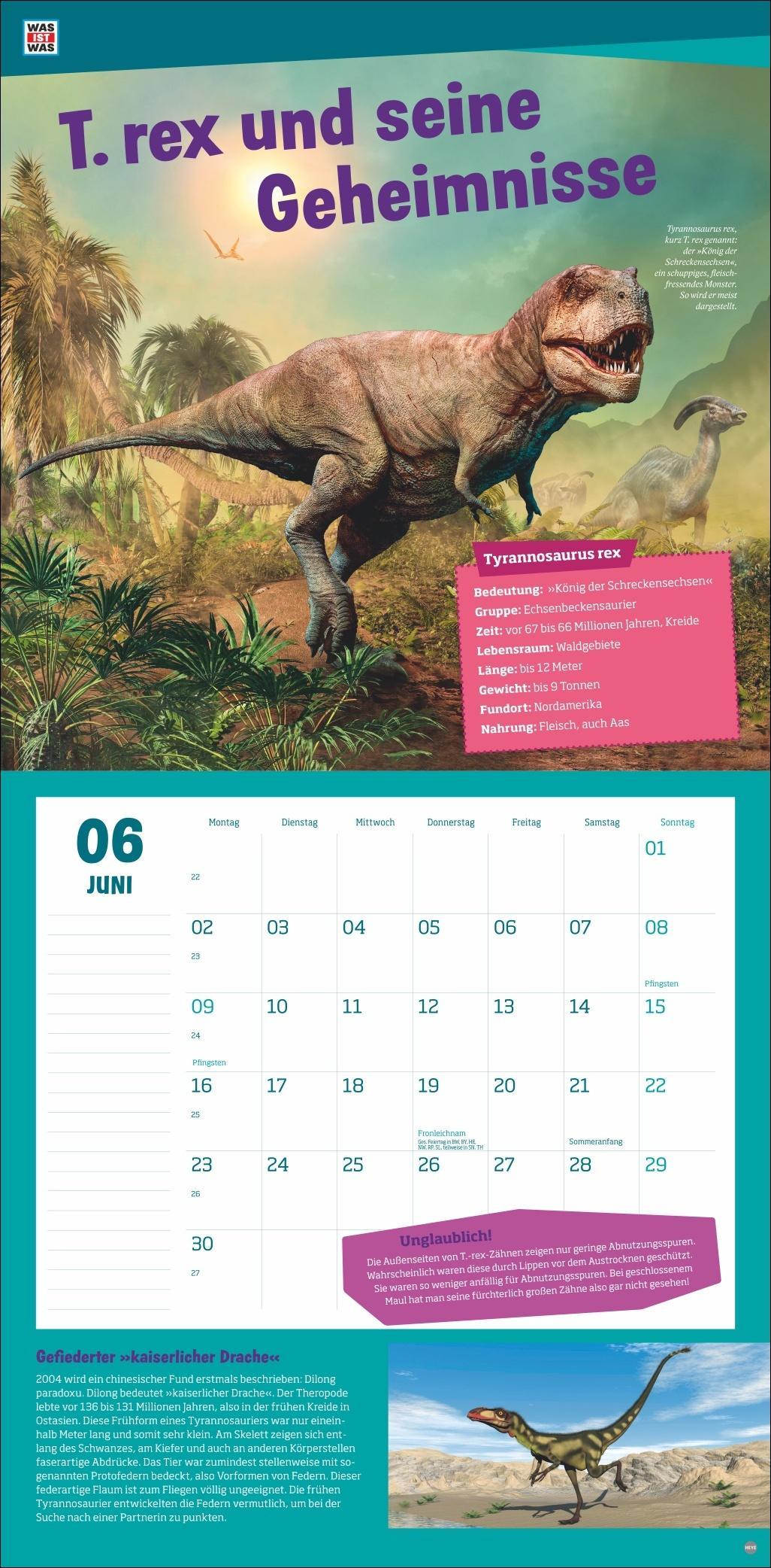WAS IST WAS Dinosaurier Broschurkalender 2025