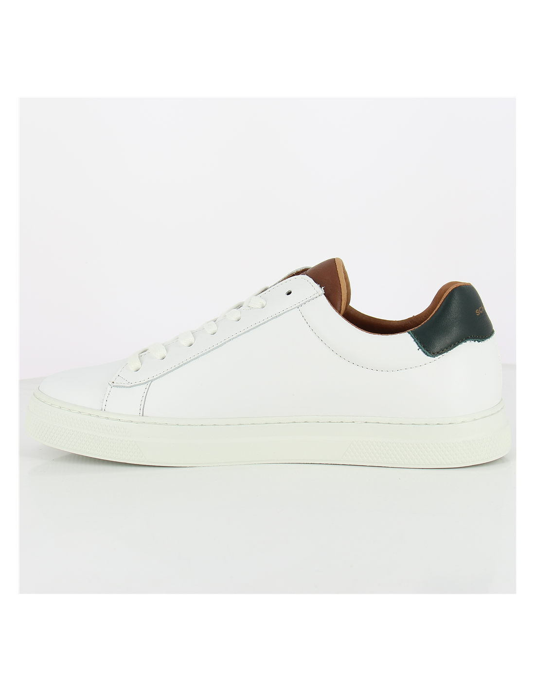 schmoove baskets de ville homme spark clay cuir blanc/noir