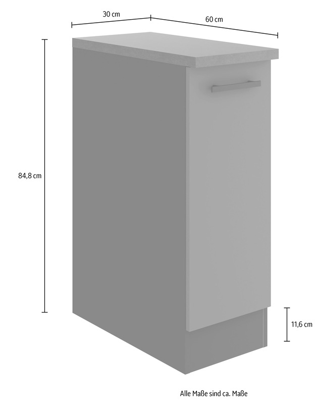 OPTIFIT Apothekerschrank »Palma« Breite 30 cm, Höhe 84,8 cm, Anbau-und Unterbau möglich