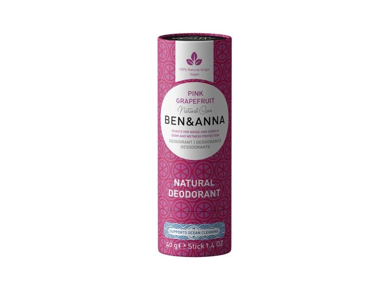 Ben & Anna Deo Stick Pink Grapefruit 40 g Natürliches Antitranspirant ohne Aluminium, das trocken hält