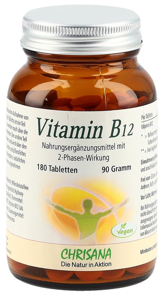CHRISANA Vitamin B12 500 mcg<br>180 Stück, Dose, Tablette