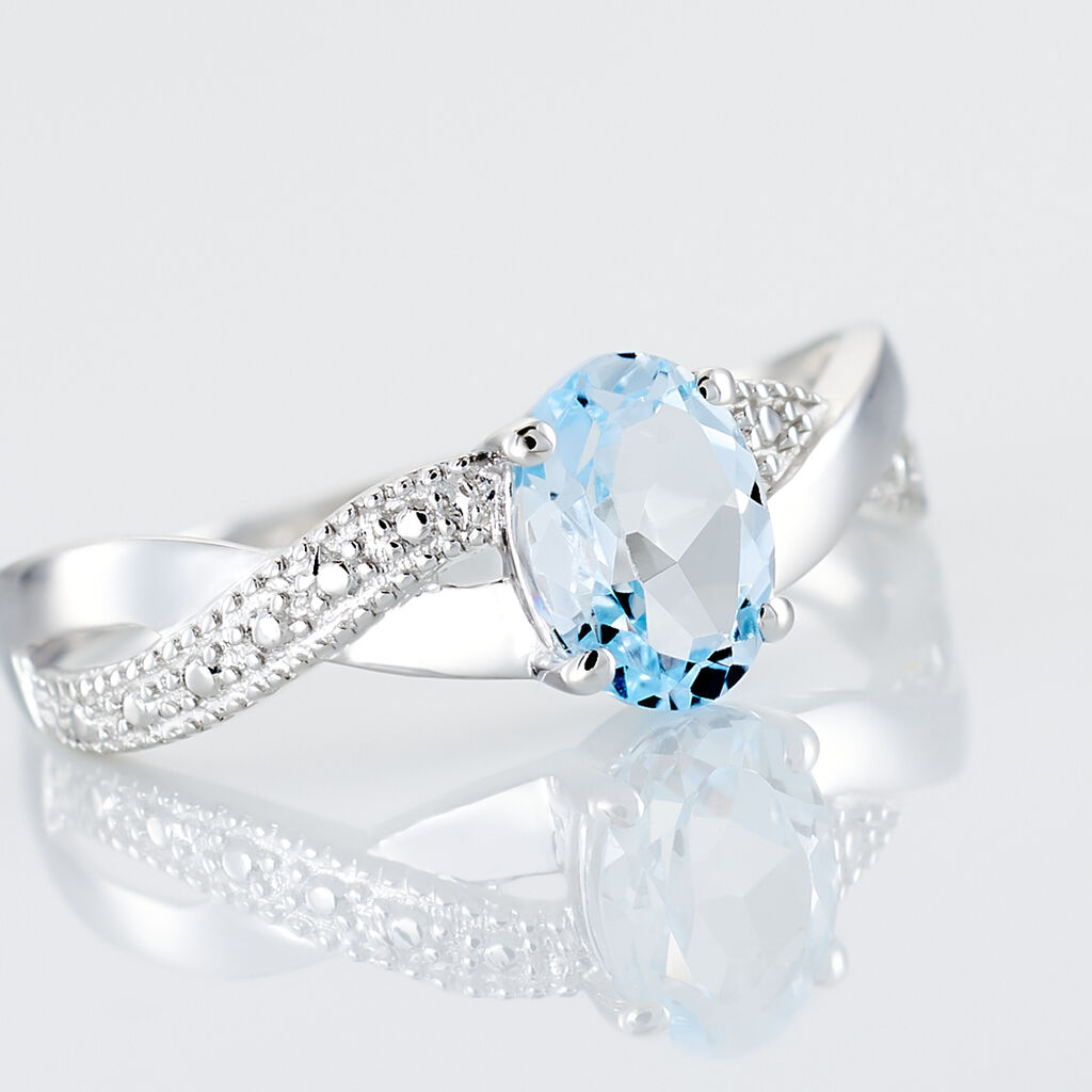 Bague Candice Or Blanc Topaze