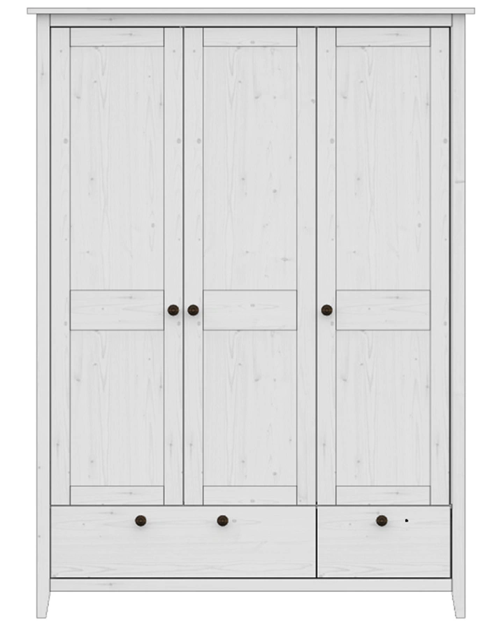 Kleiderschrank SOLVITA groß (Farbe: weiß)