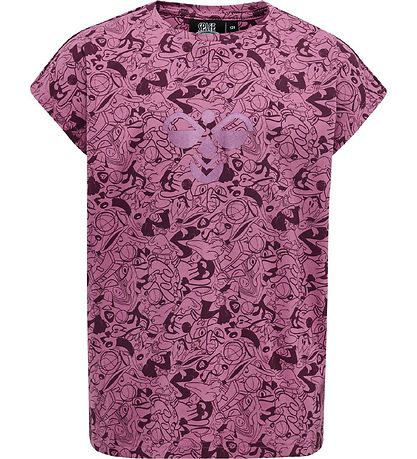 Hummel T-Shirt - hmlSpace Jam Diez - Lila m. Bordeaux