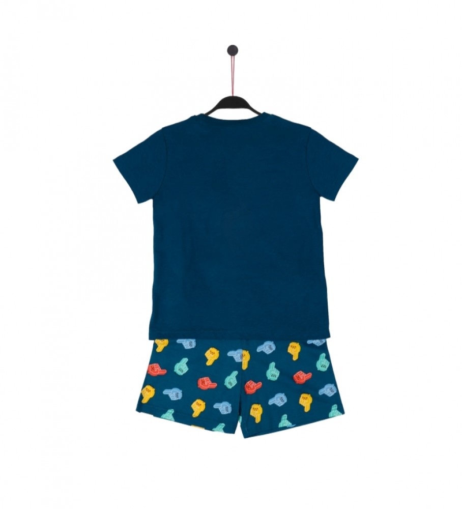 Pijama de manga curta Aznar Innova, o mais azul.