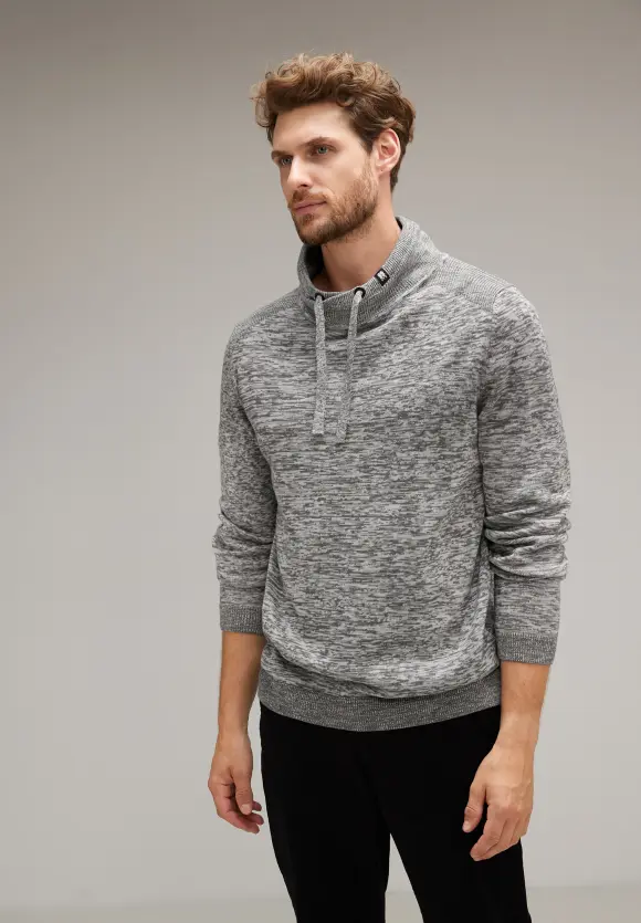 Mouliné Pullover - stone grey melange