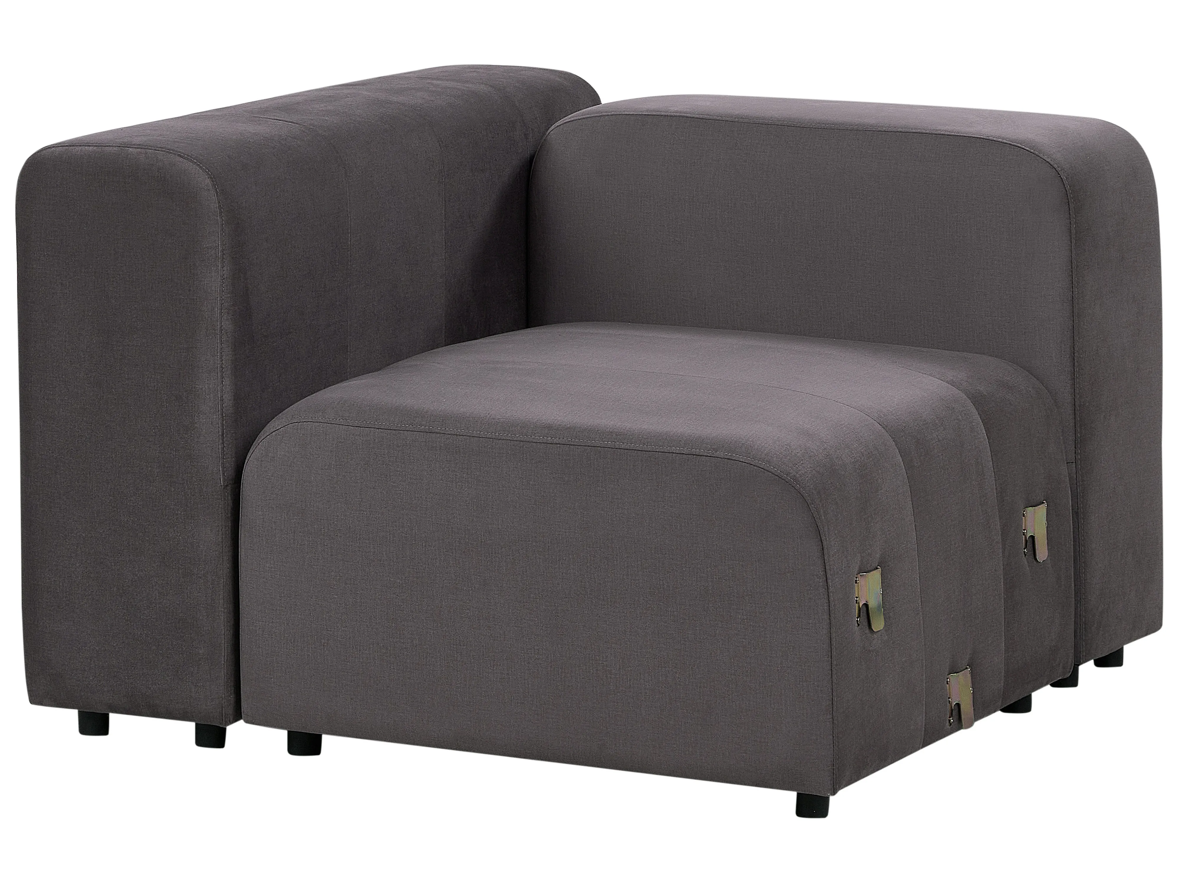 Modulaire bank 2-zits FALSTERBO Fluweel Donkergrijs