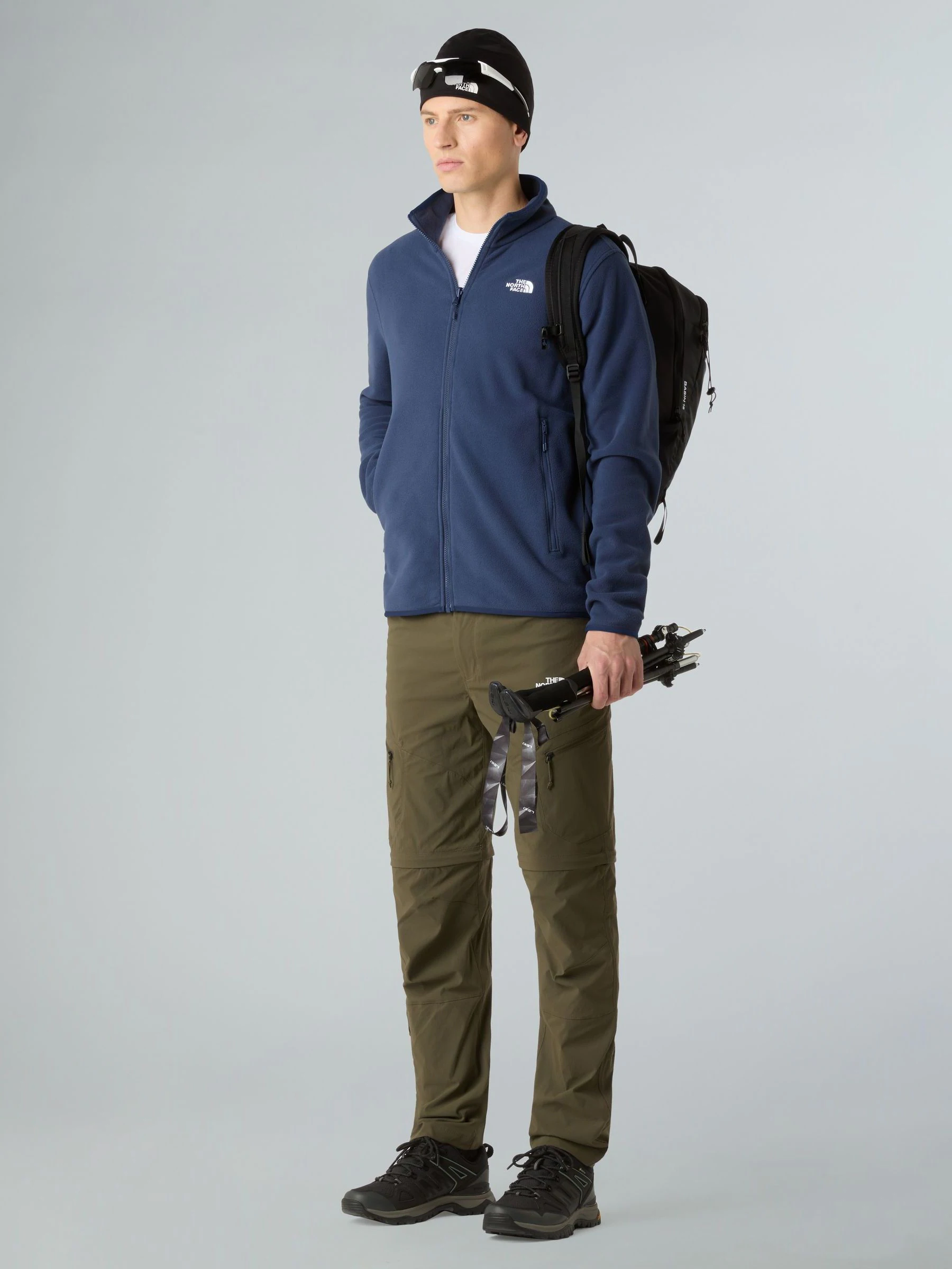 Blauw - The North Face® Glacier fleece met doorlopende rits