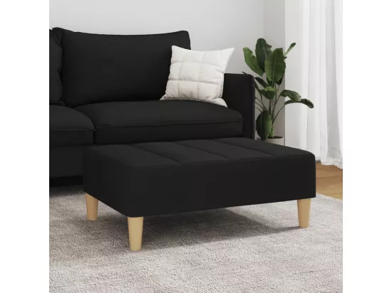 Repose-pied noir 77x55x31 cm tissu