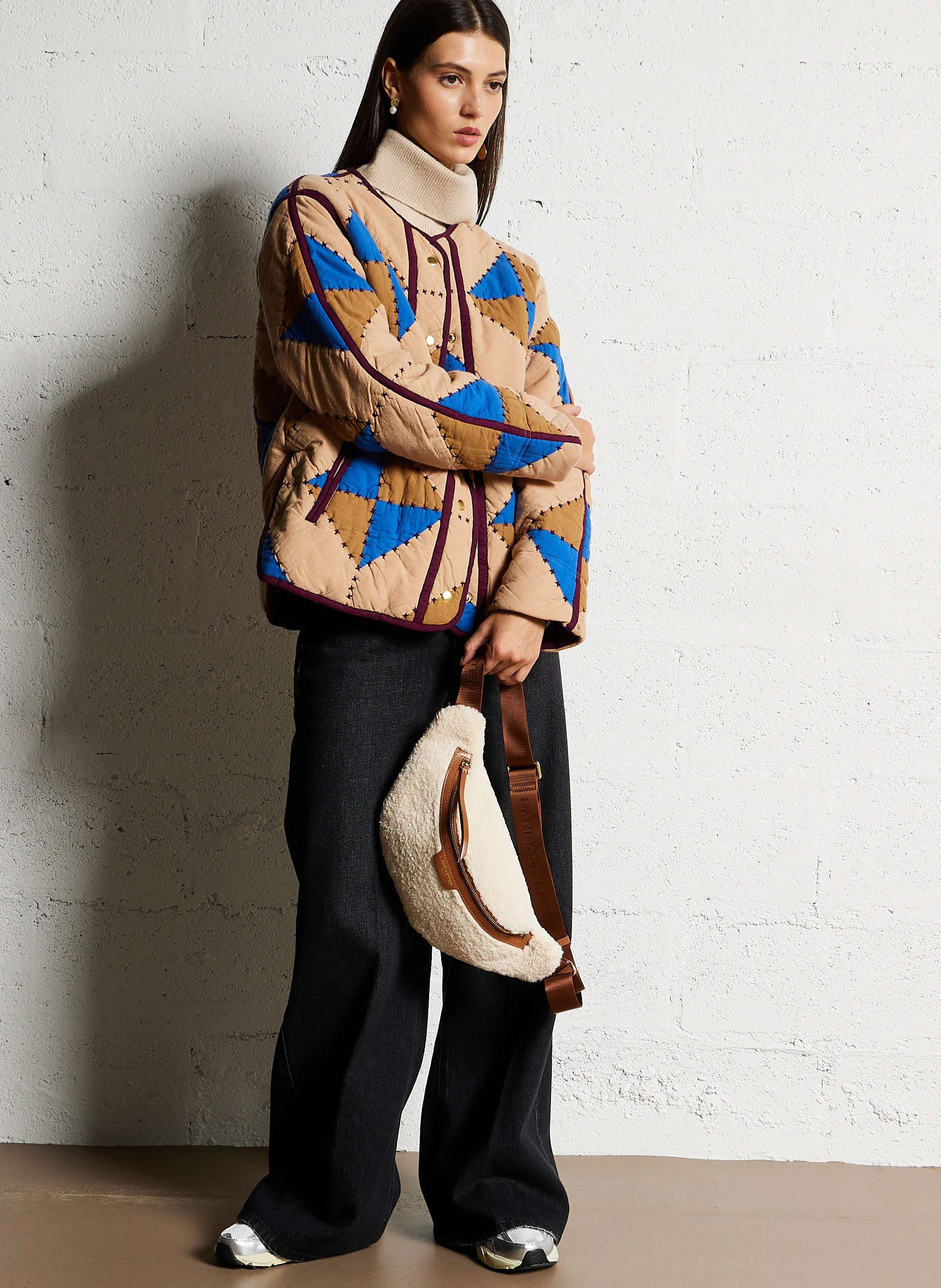 MOUMOUTE - Sac banane en sherpa | Marron