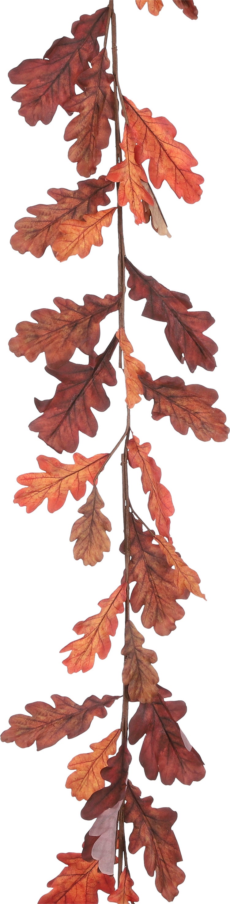 Mica Decorations kunstslinger Eik rood bruin 180 cm