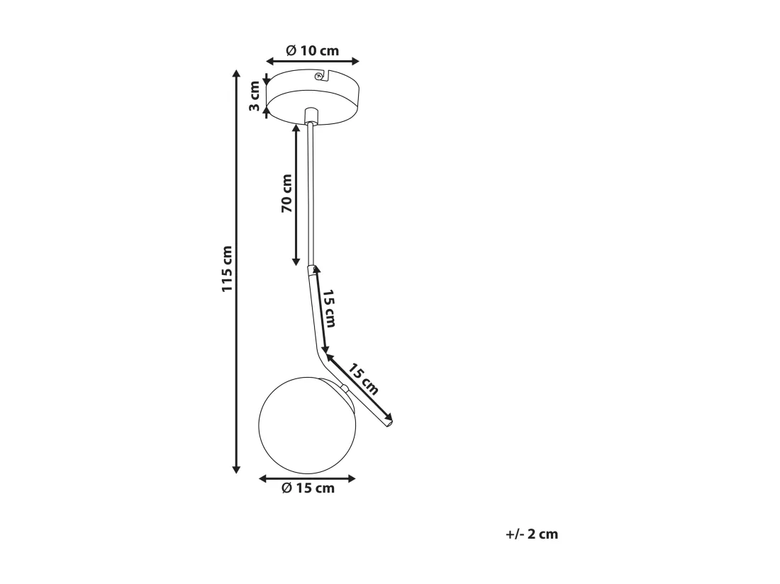 Lampe suspension WAPITI Verre Noir