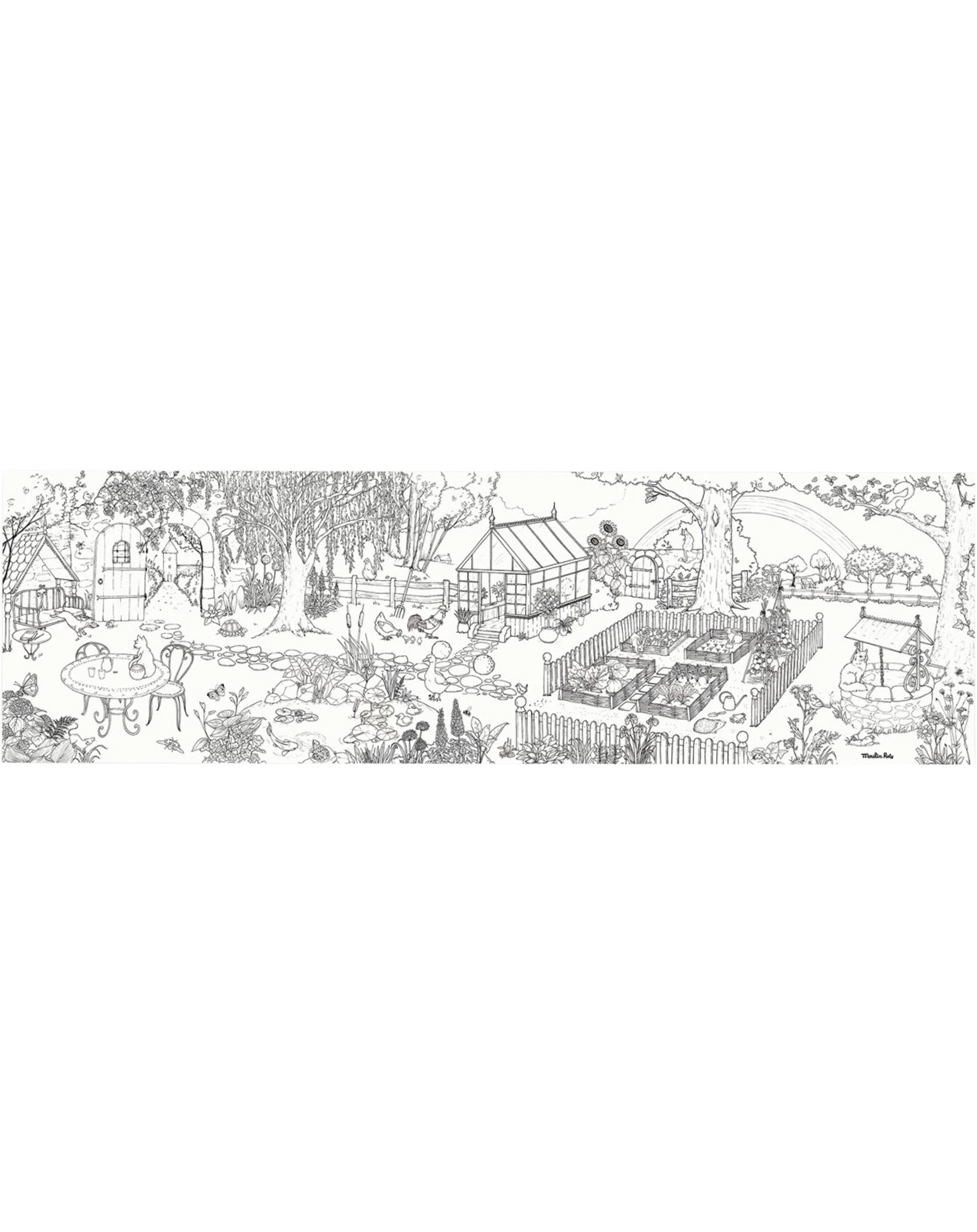 Riesen-Ausmalposter LE JARDINIER (150x45)