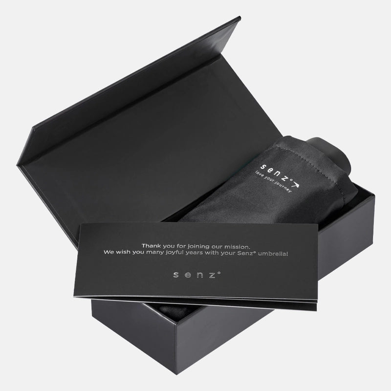 Senz° Micro Opvouwbare Paraplu Pure Black